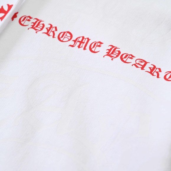Chrome Hearts Colorful Graffiti Logo Hooded White Drawstring Sweatshirt - Picture 12 of 13